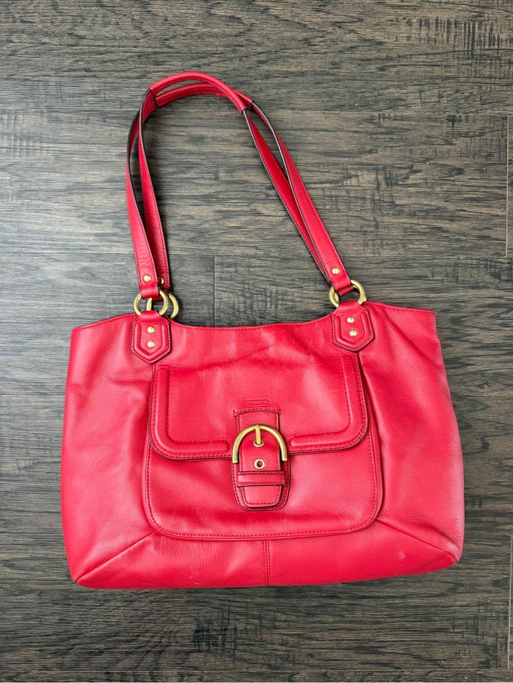 Authentic Coach Red Shoulder Bag
